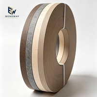 Bande de chant PVC auto-adhésive effet bois brillant, largeur 22 mm, largeur personnalisable 0,4-3 mm pour panneaux de contreplaqué et bordures de meubles