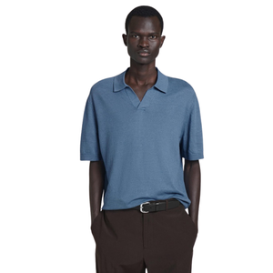 Polo en Lin Tricoté pour Homme, Manches Courtes, Coupe Décontractée, Respirant, Tendance Estivale, Qualité Supérieure, Confort Optimal - Product Image 3