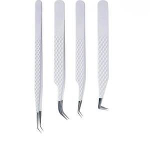 Professional Lash Tweezers Set Stainless Steel Fiber Tip Anti-Static Durable Smooth/Serrated Tips Eyelash <b>Extension</b> Tweezers for - Product Image 2