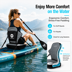 Siège gonflable personnalisé OEM pour planche à pagaie, chaise de kayak à dossier haut avec 4 clips métalliques pour <span class=keywords><strong>SUP</strong></span> et canoë – Vente en gros - Product Image 3