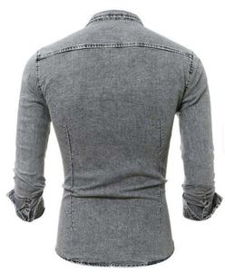 Chemises en jean pour hommes LUXE ATTIRE INDUSTRY – Tendance, boutonnées, en coton léger, respirantes, séchage rapide, écologiques, anti-plis, décontractées - Product Image 2