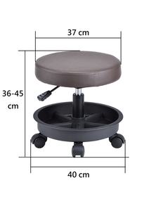 Chaise tabouret monobloc industrielle confortable avec roulettes - Product Image 2