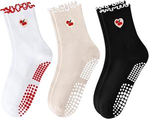 Pilates <b>Socks</b> With <b>Grips</b> for Women Cute Non Slip Crew Gripper Yoga <b>Sock</b>-Grippy Sticky for Hospital/Dance Barre/Workout - Product Image 1