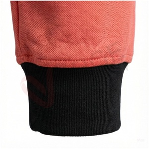 Conjunto Deportivo de Hombre Color Coral, Manga Larga, Capucha con Cierre Frontal, Color Sólido, Transpirable, Corte Regular, para Otoño - Product Image 6