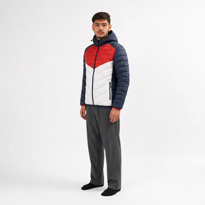 Veste matelassée respirante à capuche pour homme, fermeture éclair sur le devant, coupe-vent, rembourrée, manteau d'hiver décontracté, vêtement d'extérieur standard en polyester - Product Image 3