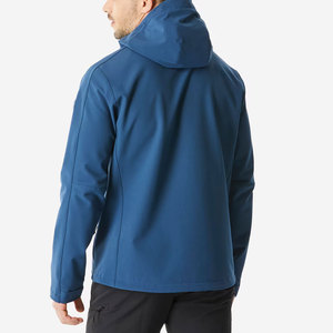 Veste d'extérieur réversible en softshell personnalisée OEM, imperméable et coupe-vent avec fermeture éclair, design décontracté à capuche pour unisexe - Product Image 5
