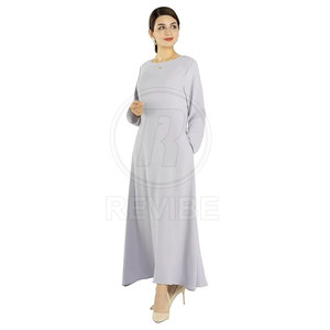 Abaya élégante pour femmes - Modeste, longue jusqu'au sol, manches longues, respirante, légère, pour un usage quotidien - Product Image 3