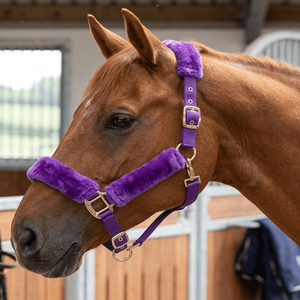 Harnais pour cheval en nylon rembourré en fourrure de vison douce, sur mesure, durable, confortable, léger, couleurs vives - Product Image 1