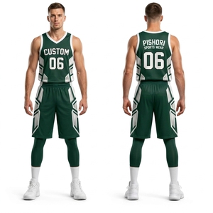 Custom Grey <b>Red</b> 100% Polyester Basketball Uniform Sublimation Jersey Shorts Graphic Team Sportswear Sportswear Set - Product Image 2