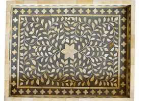 Plateaux de service décoratifs en os incrusté avec motifs personnalisables pour les occasions d'anniversaire aux meilleurs prix - Product Image 4