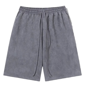 2024 pantalones cortos deportivos personalizados para hombres, pantalones cortos de alta calidad elásticos lavados con ácido de talla grande, características de dibujo de verano - Product Image 1