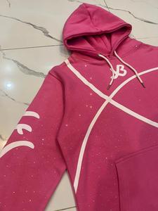 Sudadera con Capucha Unisex Oversize de Forro Polar de Poliéster/Algodón Estilo Y2K de Marca Urbana Americana Personalizada con Diseño de Pedrería Serigrafiado para Otoño - Product Image 2