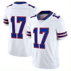 Maillot de football américain personnalisé, col en V, manches courtes, évacuation de l'humidité, 100 % polyester, impression des numéros d'équipe, pour hommes adultes, blanc, bleu, rouge - Product Image 1