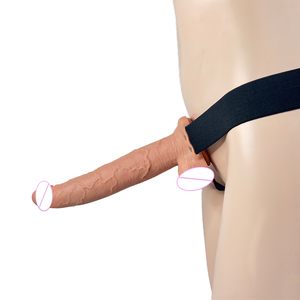 9 inch realistic powerful <b>vibration</b> rechargeable hollow <b>vibrating</b> strap-on Penis sex toy Wearable dildo For Men For Women - Product Image 3