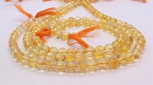 ลูกปัดพลอยซิทรินธรรมชาติ ขนาด 8-9 มม. รูปทรงกลมเรียบ 15 นิ้ว สีทองใส สำหรับทำเครื่องประดับ ขายส่ง - Product Image 5