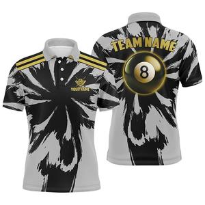 เสื้อเชิ้ตบิลเลียดแขนสั้นคอจีนผ้าถักผสมโพลีเอสเตอร์/คอตตอนทรงสปอร์ตแคชชวลสำหรับผู้ชาย แห้งเร็ว - Product Image 4