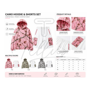 Conjunto de Sudadera con Capucha y Pantalones Cortos de Forro Polar para Hombre, Diseño Casual de Invierno 2026, con Estampado de Letras, para Adultos - Product Image 6
