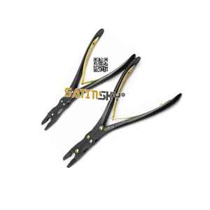 Pinces à os à double action et à double articulation, instruments chirurgicaux orthopédiques vétérinaires, manuel, certifié CE - Product Image 1