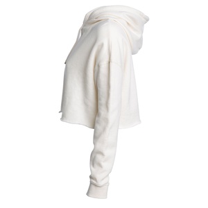 Sudadera deportiva de manga larga con capucha y Top corto informal para mujer con ribete de encaje invierno de secado rápido - Product Image 3