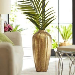Vase à fleurs en aluminium fait main, personnalisé et doré, pour la décoration de la maison et du jardin, pots à fleurs pour les événements et les décorations de mariage - Product Image 1