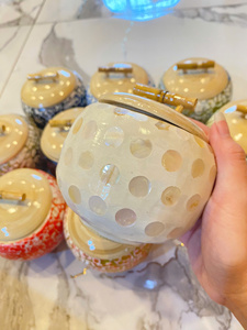 Pot en bambou nacre, bambou naturel avec incrustation de coquillages, boîte de rangement pour thé, café, épices et décoration intérieure, Vietnam - Product Image 6