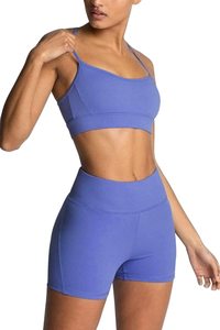Customized Logo 2 Pcs Gym Sets for Women With Backless Sports Bra and High-Rise Yoga Leggings for Fitness - Product Image 2