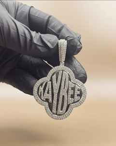 Colgante Personalizado con Iniciales, Totalmente Cubierto de Diamantes, Plata 925, Moissanita VVS, Letra Hip Hop, Chapado en Oro, para Hombre y Mujer - Product Image 4