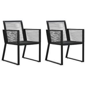 Ensemble de 2 chaises de jardin rectangulaires minimalistes pour l'extérieur - Product Image 1