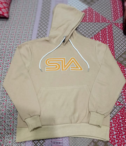 Sudadera con Capucha Personalizada OEM ODM con Logotipo Bordado, Diseño Vintage, 450 GSM, Efecto Desgastado por el Sol, Felpa de Algodón, con Pedrería, para Hombre, Invierno - Product Image 4