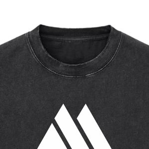 <b>Black</b> Color <b>Cropped</b> T Shirt <b>Short</b> <b>Sleeve</b> Crew Neck Distressed Raw Hem Casual Streetwear <b>Top</b> With <b>Black</b> Hill Sports Logo Fashion - Product Image 3