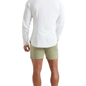 Best Quality Casual Loose-Fit Solid 100% Polyester Canvas <b>Chino</b> Shorts Men <b>Elastic</b> <b>Waist</b> Quick Dry Breathable Outdoor Travel - Product Image 1