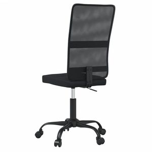 Chaise de bureau en tissu maillé noir 100% polyester avec structure en métal et contreplaqué, confortable et élégante - Product Image 5