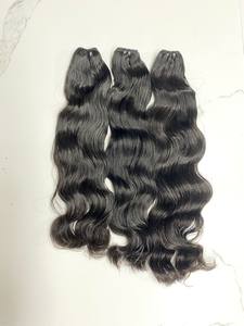 Extensiones de cabello vietnamita Virgen sin procesar de alta calidad, máquina alineada con cutícula, proveedor de mayorista doble, paquetes humanos - Product Image 2