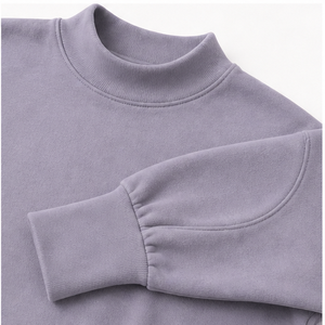เสื้อสเวตเชิ้ตครอปคอเต่า แขนทรงบอลลูน ขอบยางยืด รุ่น WSS-0043 สีลาเวนเดอร์สำหรับผู้หญิง - Product Image 5
