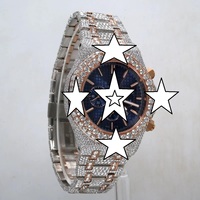 Montre de luxe en acier inoxydable 41 mm, cadran analogique rond, verre saphir, lumineuse, unisexe, fermoir pliant, mouvement automatique
