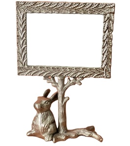 กรอบรูปฐานยาวทำจากไม้ฐานแข็งแรงขาตั้งโลหะทองเหลืองโบราณสไตล์โมเดิร์นสำหรับตกแต่ง - Product Image 1