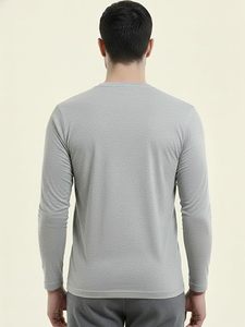เสื้อโปโลผู้ชาย โพลีเอสเตอร์ คอกลม แขนยาว เสื้อยืดลำลองสำหรับทุกวัน - Product Image 3