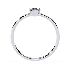 Anillo de Compromiso de Diamante Corte Esmeralda Platino, Anillo Clásico para Mujer con Diamante Natural Certificado por GIA - Product Image 3