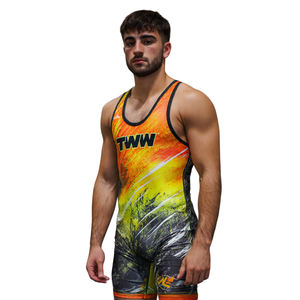 Maillots de lutte personnalisés par sublimation pour haltérophilie, hauts de lutte, vêtements d'entraînement et de fitness - Product Image 3