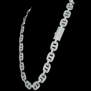Collier de luxe en moissanite et diamants, style hip-hop glacé, chaîne audacieuse de créateur pour homme, mode streetwear haut de gamme - Product Image 3