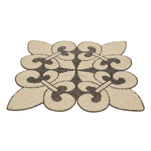 Set de table en verre tissé perlé de luxe, ivoire noir, motif floral, pour la maison, le restaurant, l'hôtel, la décoration de mariage - Product Image 2
