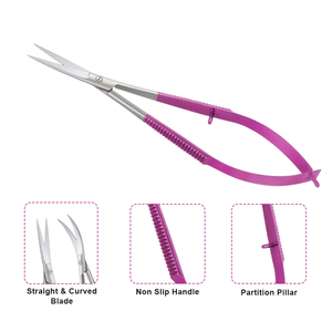 Ciseaux à sourcils incurvés de précision en acier inoxydable, outil de coupe professionnel pour la beauté par Bahasa Pro - Product Image 2