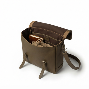 Sac messager unisexe en cuir véritable, design classique à enroulement, sangle réglable, durable, pour une utilisation quotidienne en toutes saisons - Product Image 4