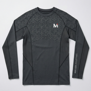 Premium <b>Athletic</b> Plus Size Long Sleeve Workout Compression Top Slim Fit Activewear 100% Cotton Rashguard Compression Shirt - Product Image 1