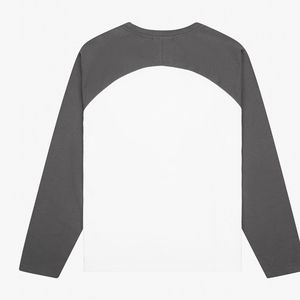 เสื้อยืดคอกลมแขนยาวสองสีสำหรับผู้ชาย ผ้าฝ้ายพรีเมียม สตรีทแวร์ลำลอง รับผลิตแบบ OEM ODM จากโรงงาน - Product Image 2