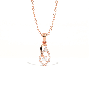 Pendentif rond en or jaune 14 carats plaqué or avec diamant cultivé en laboratoire Aarinya pour mariage et fiançailles - Product Image 1