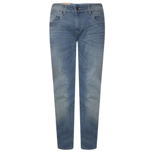 Nouveauté : Jean en denim tendance à poches, coupe droite ample, léger et extensible, style business estival - Product Image 1