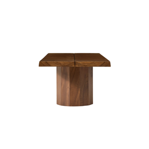 Mesa de Centro Contemporánea de Madera de Teca Sólida con Patas Cilíndricas Gruesas, Mesa Rectangular de Madera para Sala de Estar, Muebles de Lujo - Product Image 2