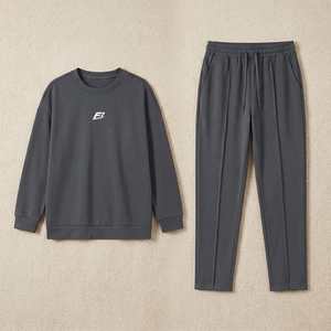 Conjunto de Sudadera con Cuello Redondo para Mujer, Top Holgado de Manga Larga con Pantalones Ajustados, Conjunto Casual de Dos Piezas B2B - Product Image 5