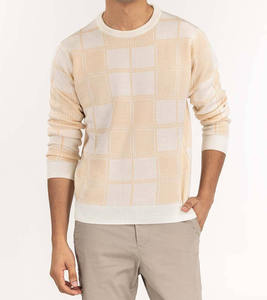 Pull en laine mérinos 100% mélangée, col rond, personnalisé pour homme, automne-hiver - Product Image 1